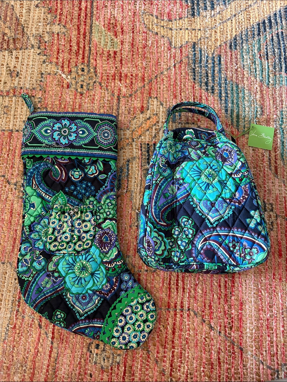 Vera Bradley set - let’s do lunch bag and matching Christmas stocking